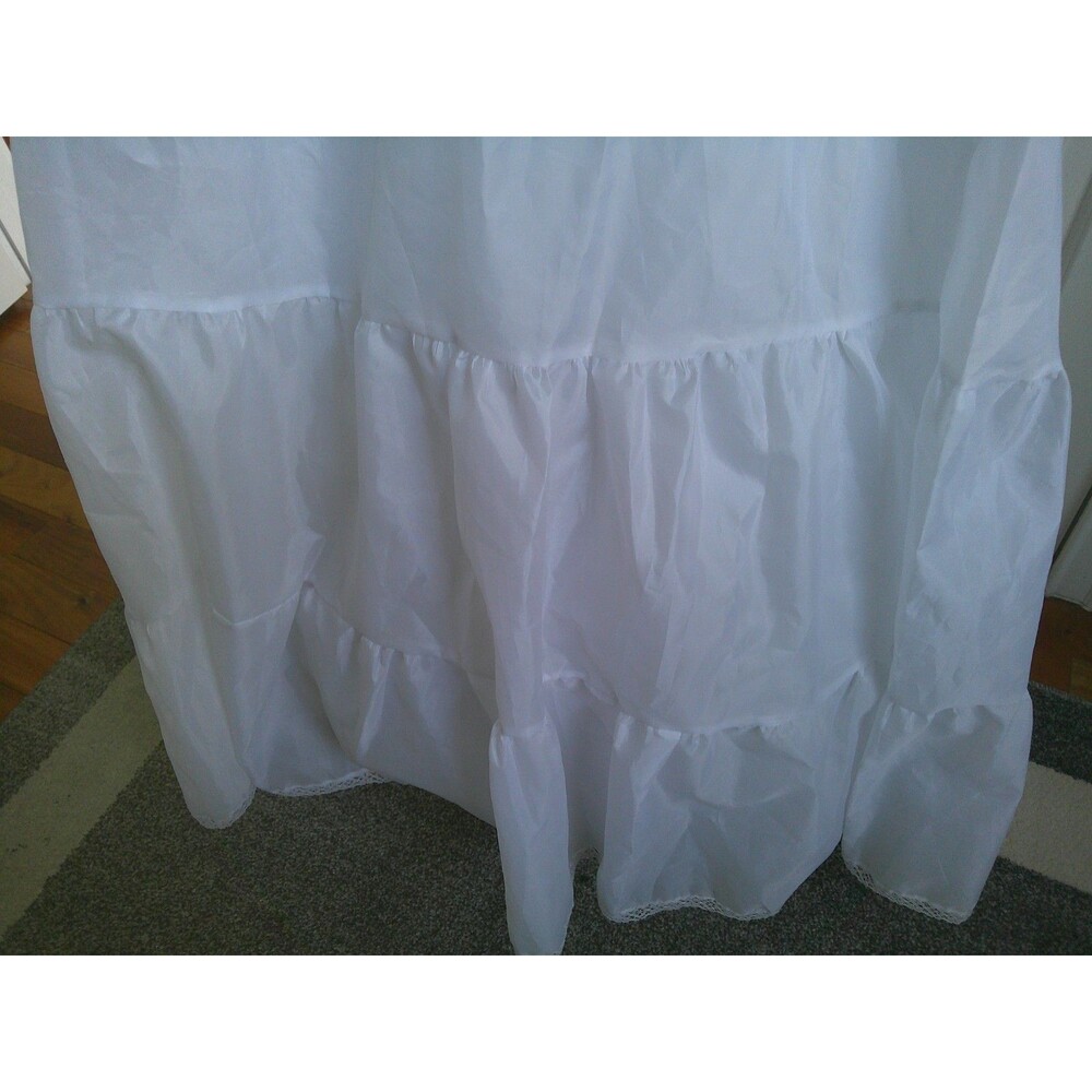 Vintage Sweetheart Slips   Nylon Crinoline Petticoat Wedding SMALL Waist 24-26" - Picture 2 of 6